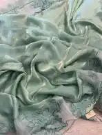 Aarohi ( Pure glass organza) - Turquoise - Image 4