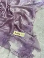 Aarohi ( Pure glass organza) - Lilac - Image 4