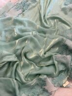 Aarohi ( Pure glass organza) - Turquoise - Image 3