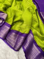 Bhumi (Semi Mysore crepe) - Parrot green