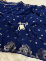 Aandal (Viscose dola silk) - Pepsi blue - Image 3