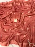 Aandal (Viscose Jute silk) - Burnt Peach - Image 3
