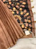 Anvita (Tussar silk) - Bright Tan - Image 2