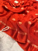 Aandal (Viscose Jute silk) - Ferrari red