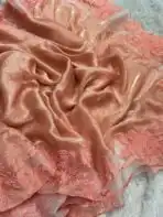 Aarohi ( Pure glass organza) -   Peach - Image 2