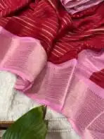 Bhumi (Semi Mysore crepe) - Vermilion red