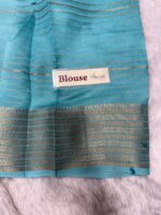 Bhumi (Semi Mysore crepe) - Teal blue - Image 6