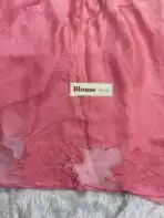 Aarohi ( Pure glass organza) -  Salmon - Image 5