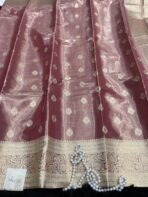 Varnam (Tissue Kancheevaram silk)- Taffy pink - Image 3