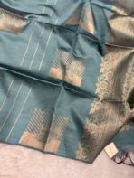 Srishti (Raw silk) - Turquoise - Image 3
