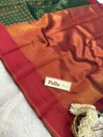 Lakshmi (Semi silk) - Bottle green - Image 4
