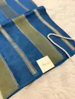 Shivanya (Mushru Kattan silk) - Teal - Image 4