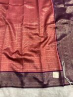 Lakshmi (Semi silk) - Peach & Magenta - Image 2