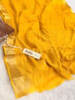 Dilruba (Crushed Viscose georgette) -  Mustard yellow - Image 4