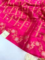 Shivanya (Mushru Kattan silk) - Hot pink - Image 4