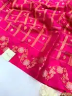 Shivanya (Mushru Kattan silk) - Hot pink - Image 4
