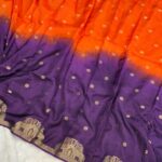 Aandal (Viscose Jute silk) -  Orange & Purple
