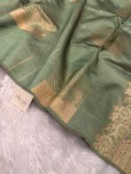 Srishti (Raw silk) - Pista Green - Image 2