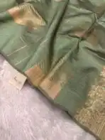 Srishti (Raw silk) - Pista Green - Image 2