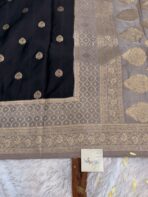 Laalima (Mushru satin silk) - Ink black - Image 3