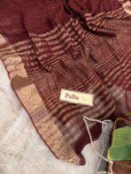 Aira (Sequinned Georgette silk) - Coffee bean - Image 3