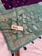 Laalima (Mushru satin silk) -  Royal purple - Image 7