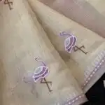 Flamboyant Flamingos (Tissue Chanderi) - Lavender