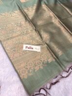 Srishti (Raw silk) - Pista Green - Image 4