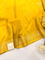 Shivanya (Mushru Kattan silk) - Sunshine yellow - Image 4
