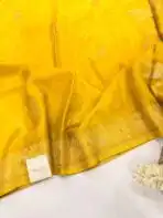 Shivanya (Mushru Kattan silk) - Sunshine yellow - Image 4