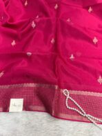 Shivanya (Mushru Kattan silk) - Rani Pink - Image 3