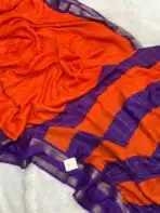 Bhumi (Semi Mysore crepe) - Orange - Image 3