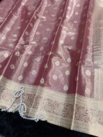 Varnam (Tissue Kancheevaram silk)- Taffy pink - Image 2