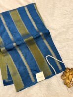 Shivanya (Mushru Kattan silk) - Teal - Image 5
