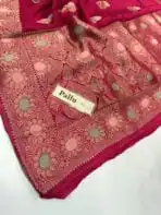 Shivanya (Mushru Kattan silk) - Raspberry pink - Image 4