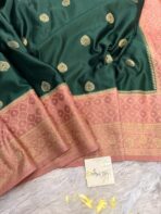 Laalima (Mushru satin silk) - Bottle green