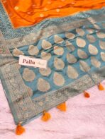 Laalima (Mushru satin silk) - Golden mustard - Image 5
