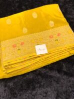 Shivanya (Mushru Kattan silk) - Golden Mustard - Image 4