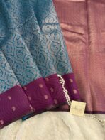 Lakshmi (Semi silk) - Deep sea blue
