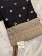 Laalima (Mushru satin silk) - Ink black - Image 5