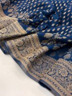 Shivanya (Mushru Kattan silk) - Royal blue - Image 2