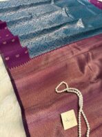 Lakshmi (Semi silk) - Deep sea blue - Image 4