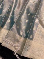 Varnam (Tissue Kancheevaram silk) - Ice blue
