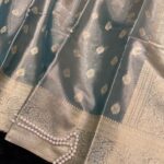 Varnam (Tissue Kancheevaram silk) - Ice blue