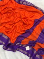 Bhumi (Semi Mysore crepe) - Orange - Image 2