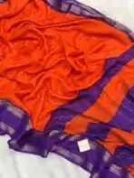 Bhumi (Semi Mysore crepe) - Orange - Image 2