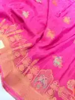 Shivanya (Mushru Kattan silk) -Dusty Magenta - Image 3