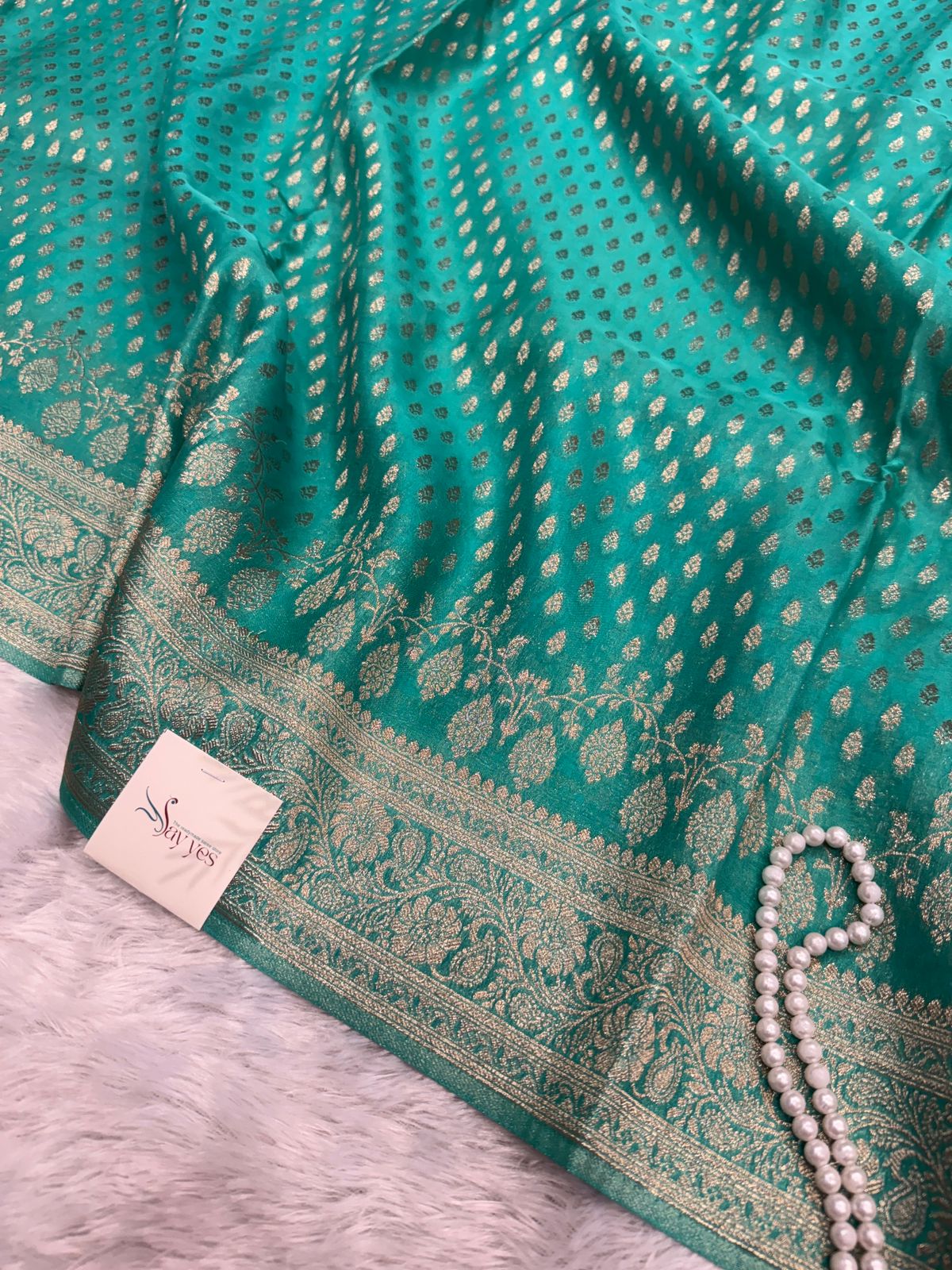 488299d2-8d6a-4517-9ed9-63a6048b23f7 Shivanya (Mushru Kattan silk) - Jade - Image 1