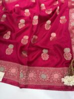 Shivanya (Mushru Kattan silk) - Raspberry pink - Image 2