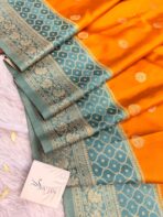 Laalima (Mushru satin silk) - Golden mustard - Image 2